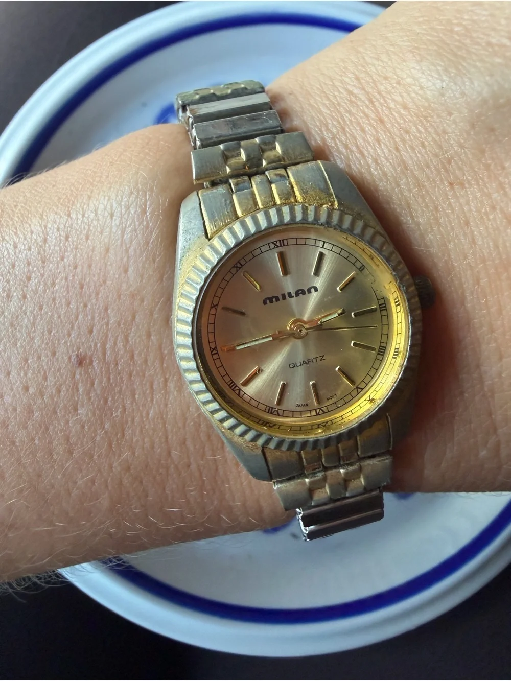 Vintage Milan Stainless Steel Wristwatch - Silver Tone